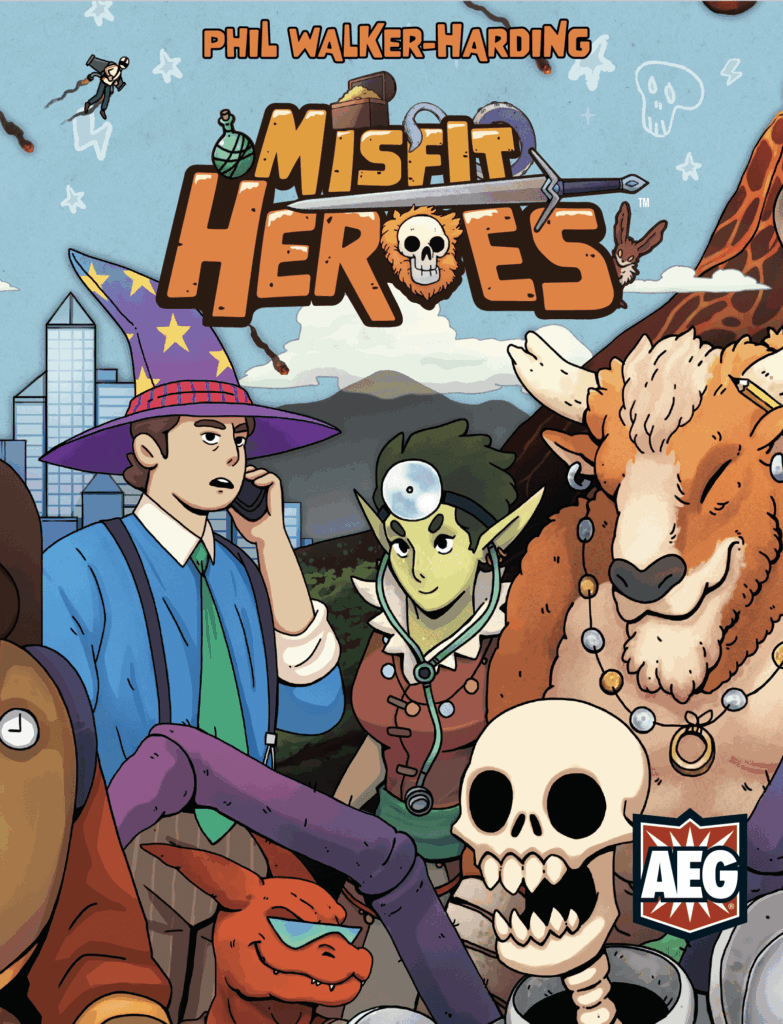 Misfit Heroes board game cover