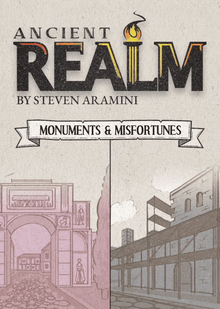 Ancient Realm: Monuments & Misfortunes board game cover