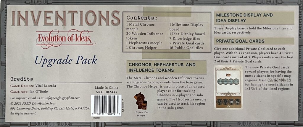 Inventions: Evolution of Ideas – Upgrade Pack board game cover