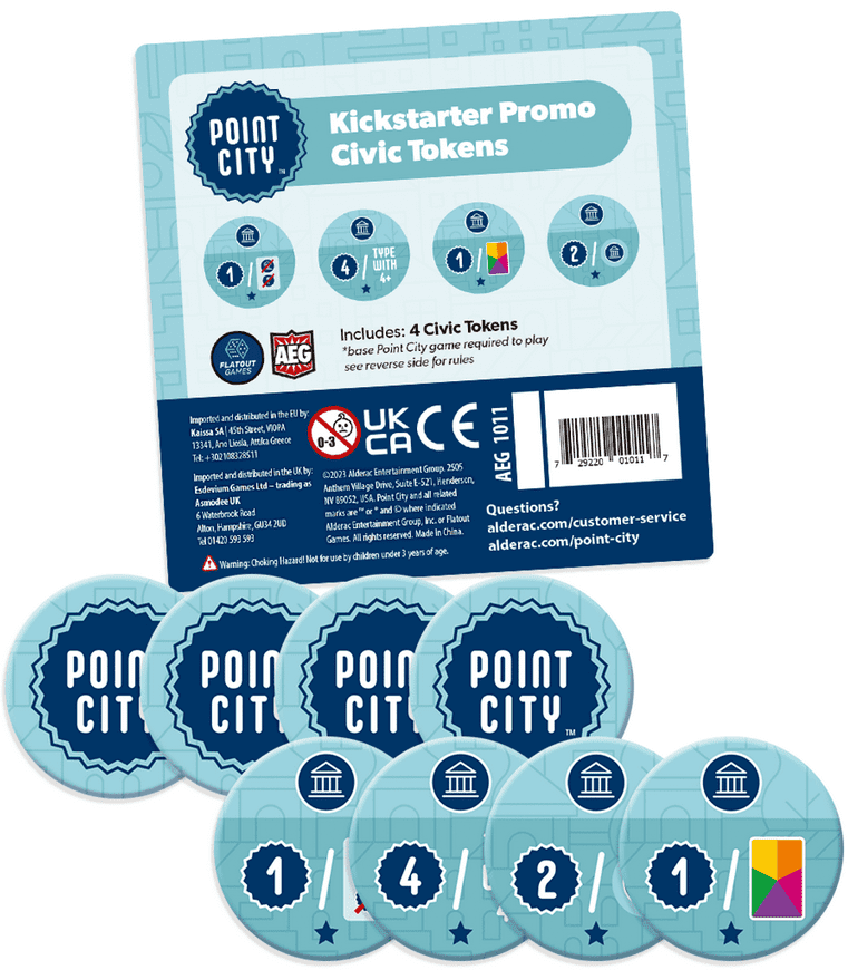 Point City: Kickstarter Promo Civic Tokens board game cover
