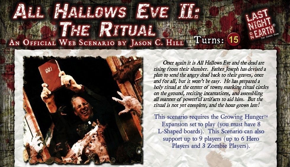Last Night on Earth ‘All Hallows Eve II: The Ritual’ Scenario board game cover