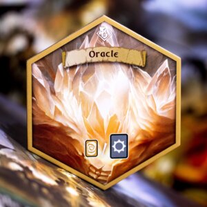 Dwellings of Eldervale: Oracle Hex Tile board game cover