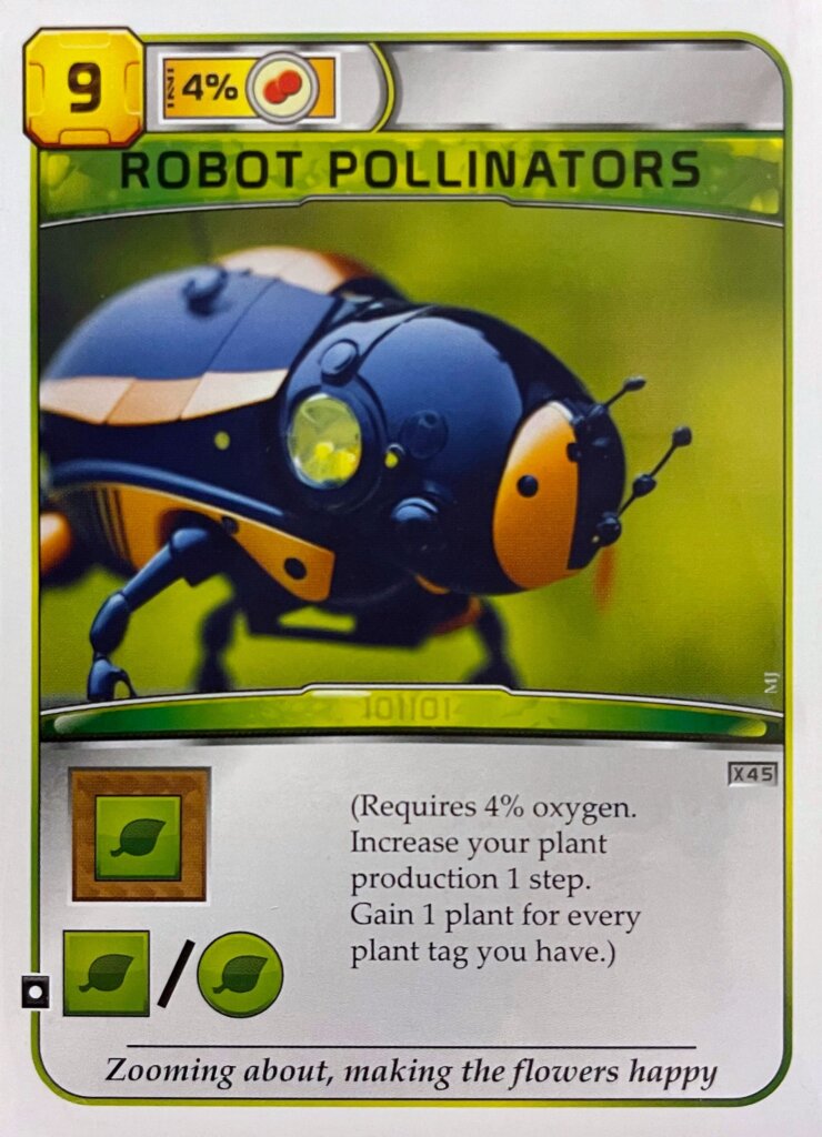 Terraforming Mars: Robot Pollinators Promo Card board game cover
