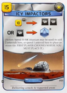Terraforming Mars: Icy Impactors Promo Card board game cover
