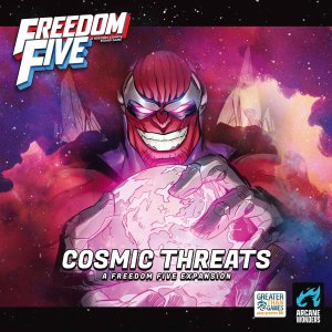 Freedom Five: Cosmic Threats board game cover