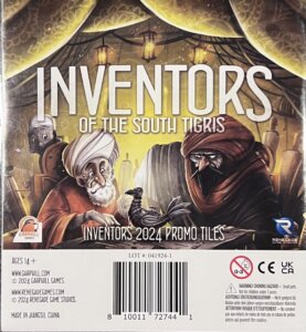 Inventors of the South Tigris: Inventors 2024 Kickstarter Promo Tiles board game cover