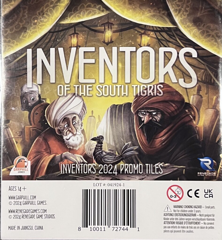 Inventors of the South Tigris: Inventors 2024 Kickstarter Promo Tiles board game cover
