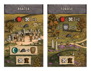 Skara Brae: KS Promo Action Tiles – Barter & Forage board game cover