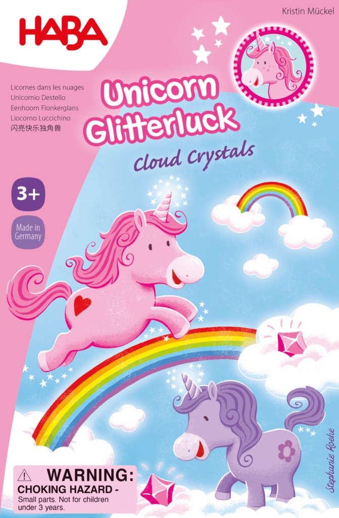 Unicorn Glitterluck: Cloud Crystals board game cover