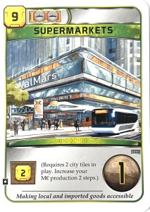 Terraforming Mars: Supermarkets Promo Card board game cover