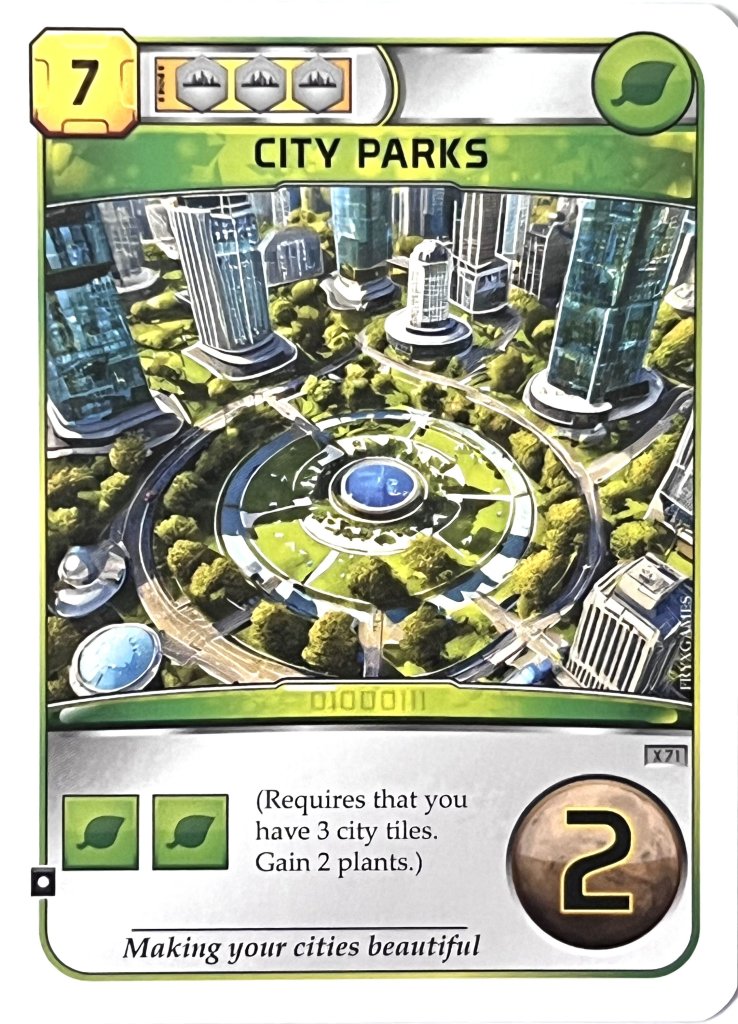 Terraforming Mars: City Parks Promo Card board game cover