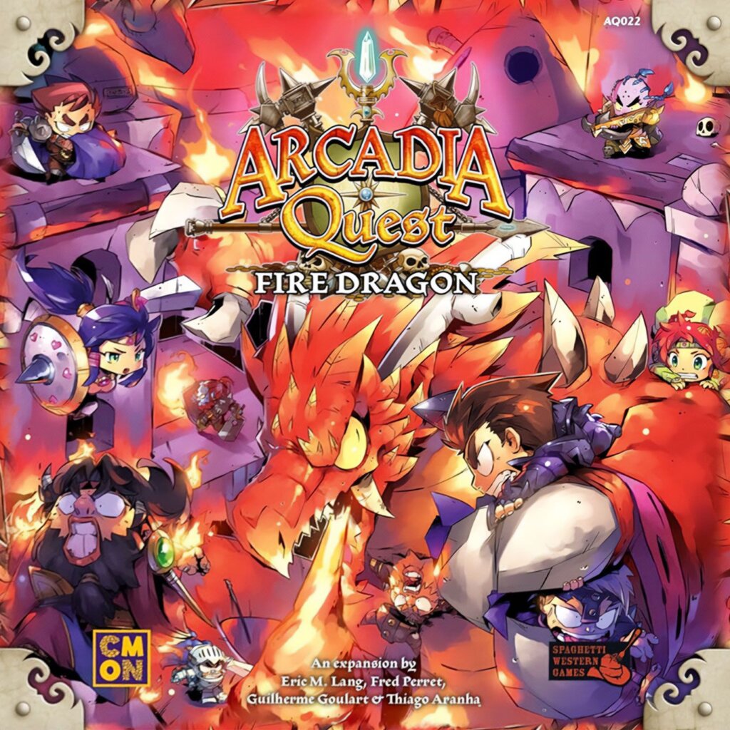 Arcadia Quest: Fire Dragon board game cover