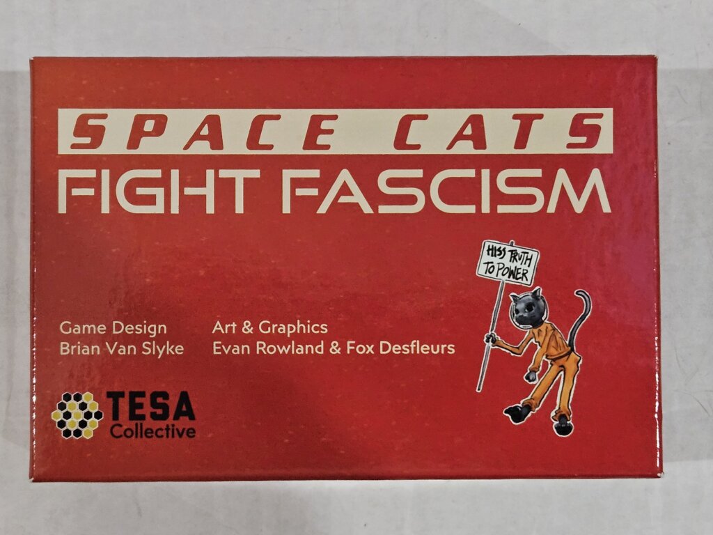 Space Cats Fight Fascism board game cover