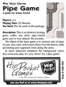 The Very Clever Pipe Game board game cover