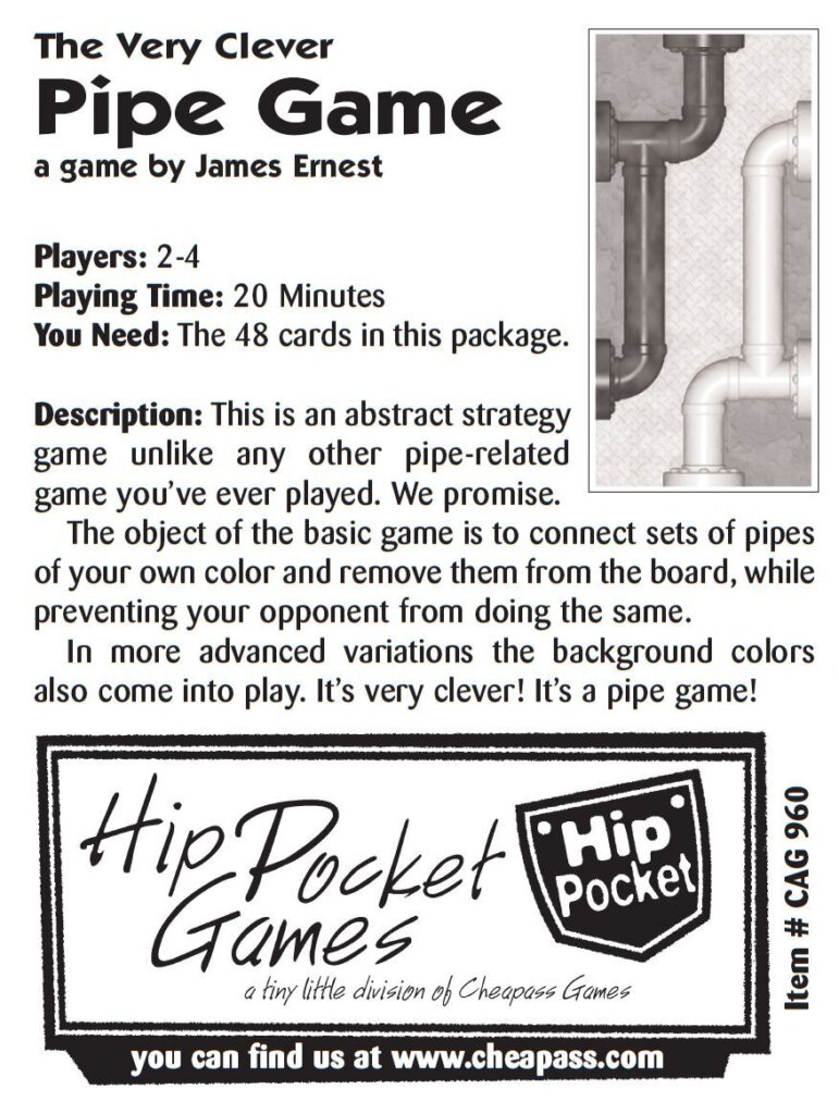 The Very Clever Pipe Game board game cover