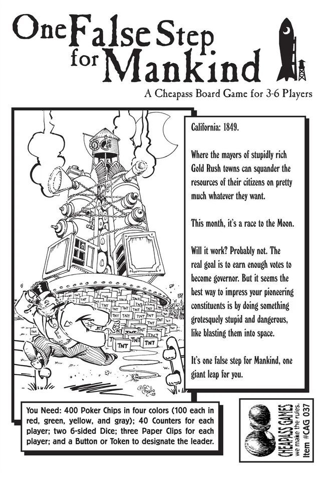 One False Step for Mankind board game cover