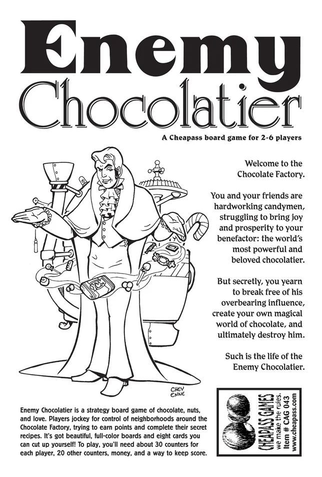 Enemy Chocolatier board game cover