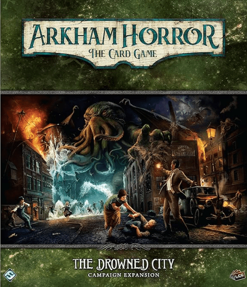 Arkham Horror: The Card Game – The Drowned City: Campaign Expansion board game cover