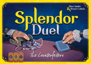 Splendor Duel: The Counterfeiters board game cover