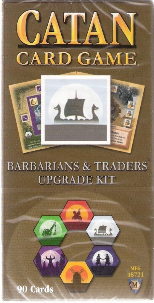 Catan Card Game: Barbarians & Traders Upgrade Kit board game cover