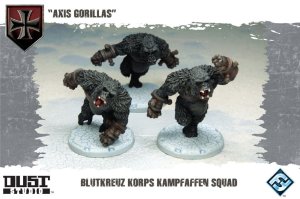 Dust Tactics: Blutkreuz Korps Kampfaffen Squad – “Axis Gorillas” board game cover