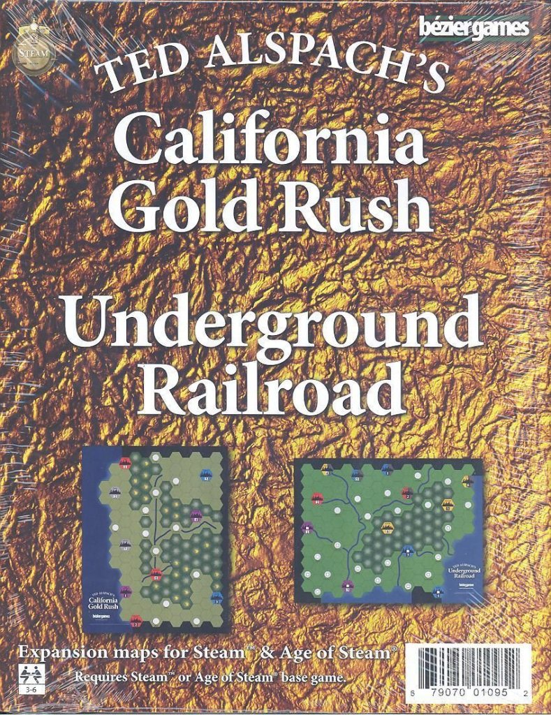 Age of Steam Expansion: California Gold Rush & Underground Railroad board game cover
