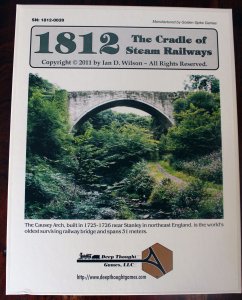1812: The Cradle of Steam Railways board game cover