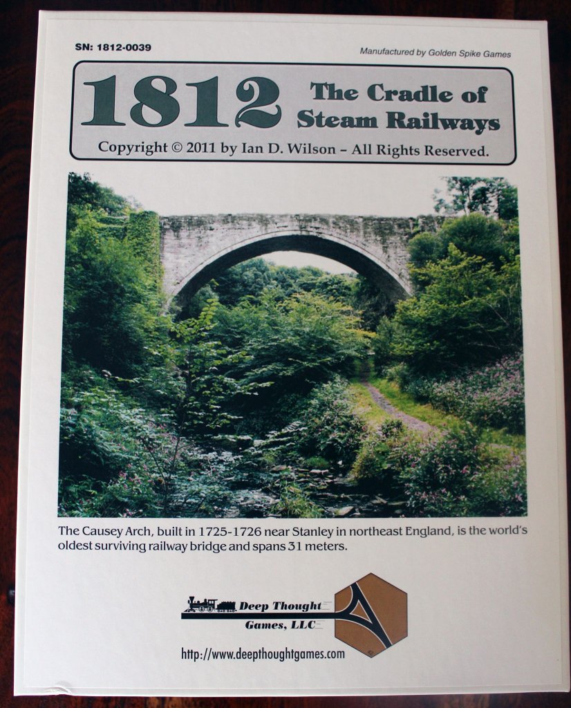 1812: The Cradle of Steam Railways board game cover