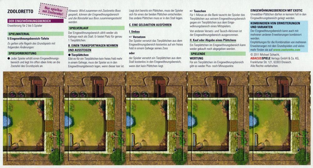 Zooloretto: Familiarisation Area board game cover
