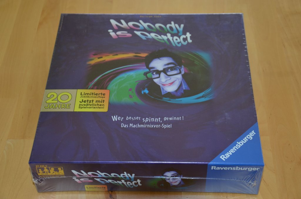 Nobody is Perfect: 20th Anniversary Edition board game cover