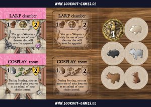 Caverna: LARP and Cosplay Postcard board game cover