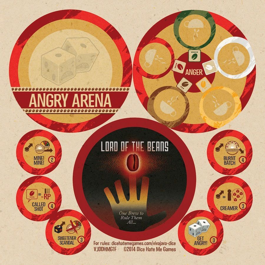 VivaJava: The Coffee Game: The Dice Game: Game of the Year Expansion board game cover