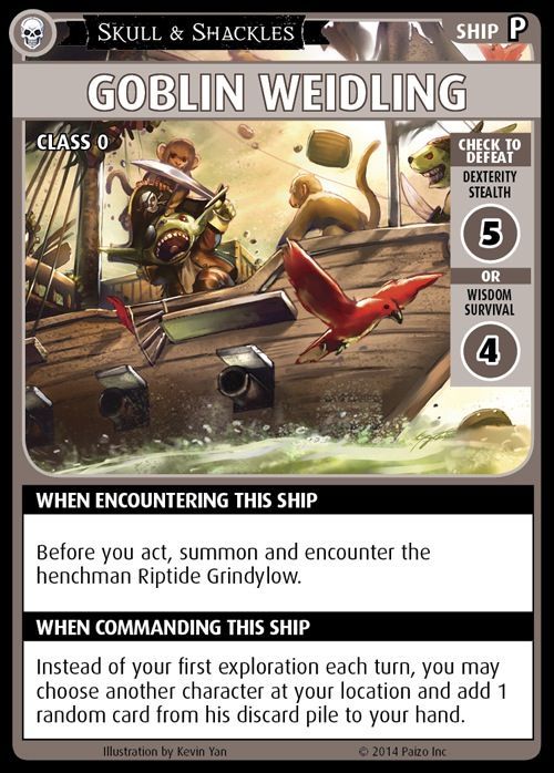 Pathfinder Adventure Card Game: Skull & Shackles – “Goblin Weidling” Promo Card board game cover