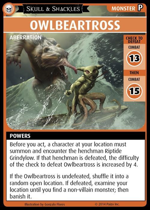 Pathfinder Adventure Card Game: Skull & Shackles – “Owlbeartross” Promo Card board game cover