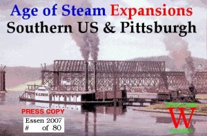Age of Steam Expansion: Southern US & Pittsburgh board game cover