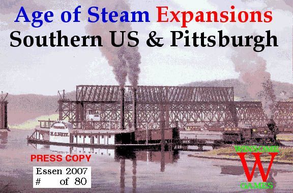 Age of Steam Expansion: Southern US & Pittsburgh board game cover