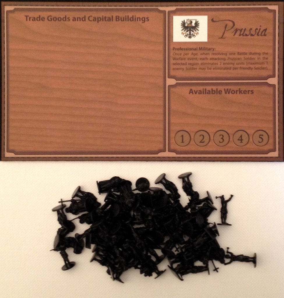 Empires: Age of Discovery – Prussia Player Board and Black Figures board game cover
