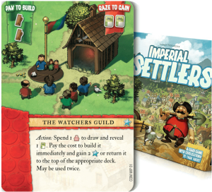 Imperial Settlers: The Watchers Guild board game cover