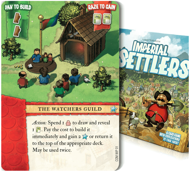 Imperial Settlers: The Watchers Guild board game cover