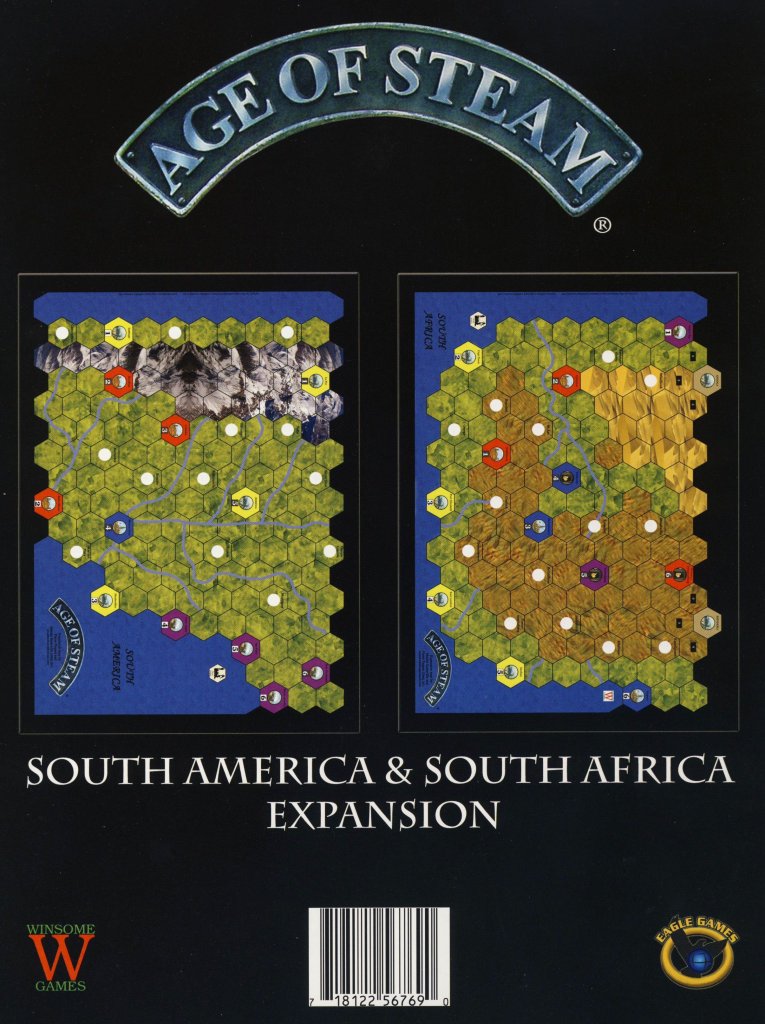 Age of Steam Expansion: South America / South Africa board game cover