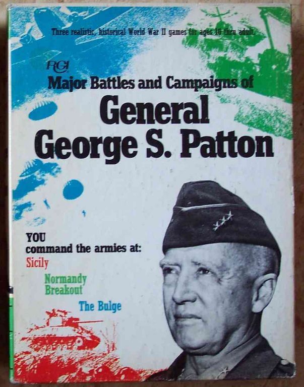 Major Battles and Campaigns of General George S. Patton board game cover