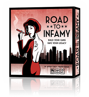 Road to Infamy board game cover