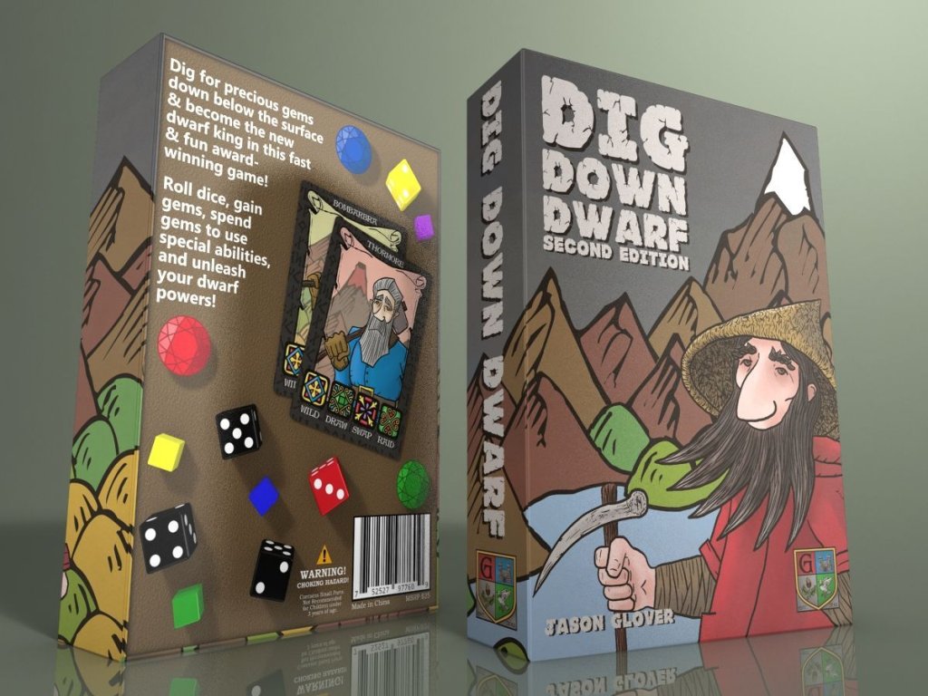 Dig Down Dwarf (Second Edition) board game cover