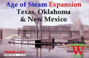 Age of Steam Expansion: Texas, Oklahoma & New Mexico board game cover