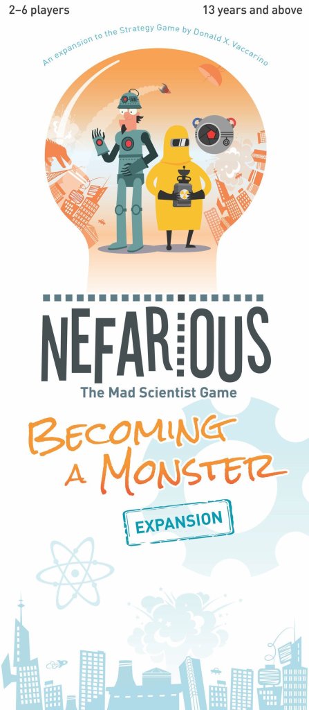 Nefarious: Becoming a Monster Expansion board game cover