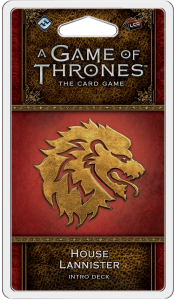 A Game of Thrones: The Card Game (Second Edition) – House Lannister Intro Deck board game cover