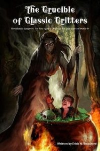 The Crucible of Classic Critters: Woodlands Dungeons for Four Against Darkness board game cover