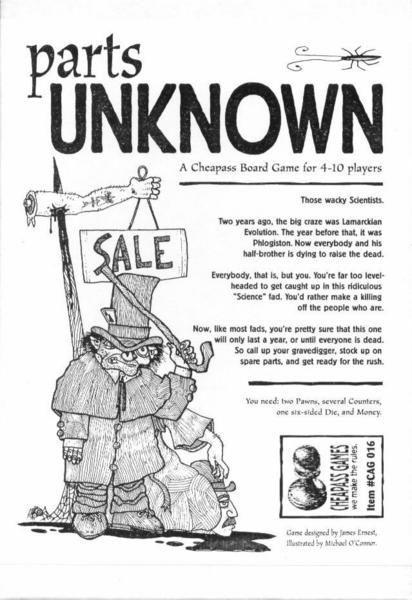 Parts Unknown board game cover