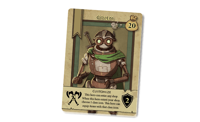 Bargain Quest: Golem Promo Hero board game cover