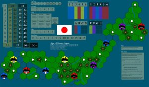 Japan (fan expansion for Age of Steam) board game cover